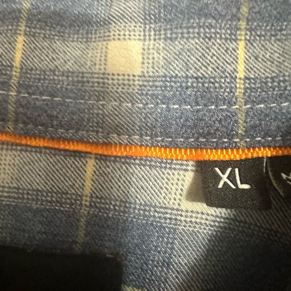 Orvis Active Fit XL Plaid Button-Down Shirt Blue Yellow Check Long Sleeve Casual - Picture 5 of 9